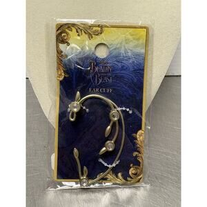 Live Action Belle Beauty And The Beast Ear Cuff - Gold Tone with Rhinestones